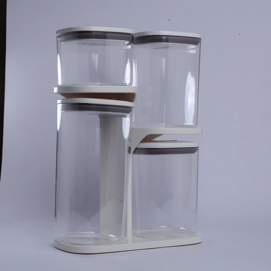 Homera Pantry Essentials Pro Set With Stand - 4 ( Transparent )