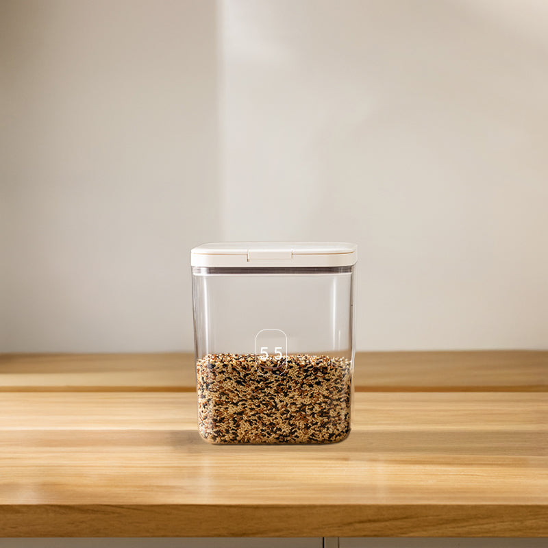 Eco-Friendly Plastic Food Containers One-Click Lid Airtight Kitchen Canisters for Sugar Rice Grain Storage