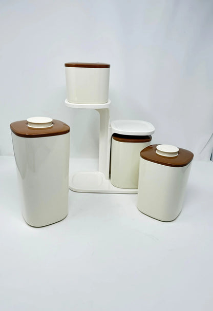 Homera Pantry Essentials Pro Set With Stand - 4 ( White Colour)