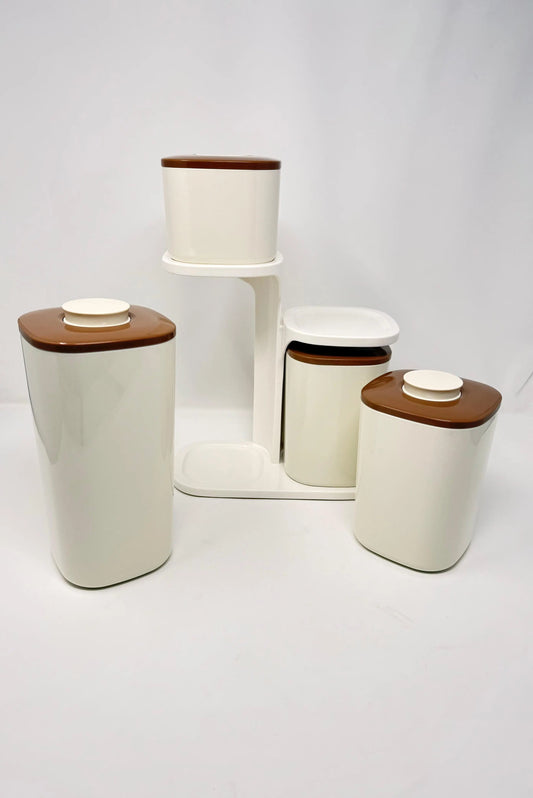 Homera Pantry Essentials Pro Set With Stand - 4 ( White Colour)