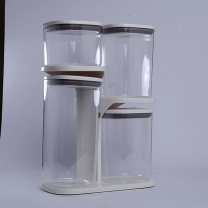 Homera Pantry Essentials Pro Set With Stand - 4 ( Transparent )