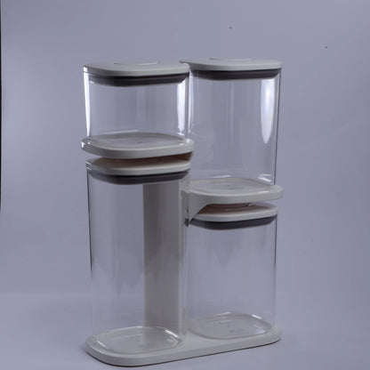 Homera Pantry Essentials Pro Set With Stand - 4 ( Transparent )
