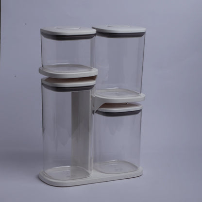 Homera Pantry Essentials Pro Set With Stand - 4 ( Transparent )