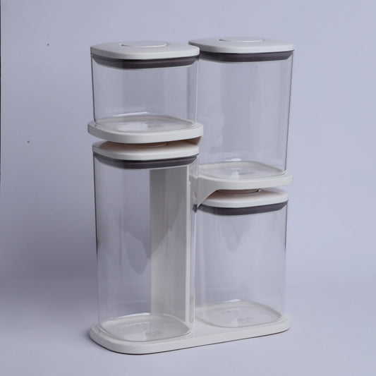Homera Pantry Essentials Pro Set With Stand - 4 ( Transparent )