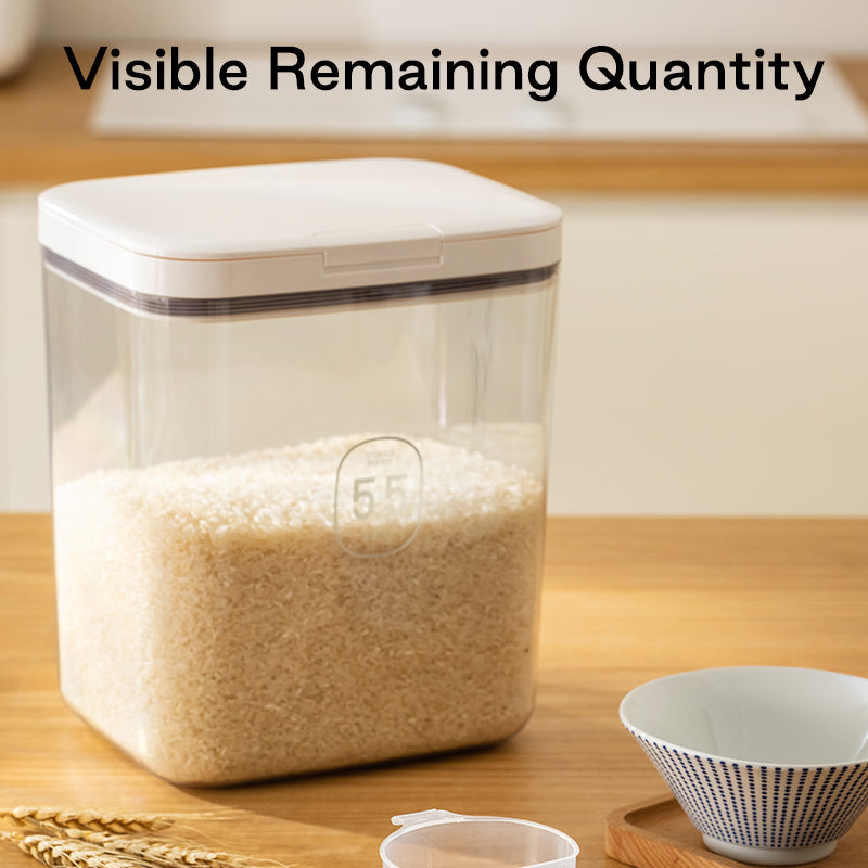 Eco-Friendly Plastic Food Containers One-Click Lid Airtight Kitchen Canisters for Sugar Rice Grain Storage