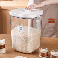 Modern Design Large Clear Airtight Plastic Food Storage Container Flour Rice grain Dispenser Kitchen Organizer with Lids