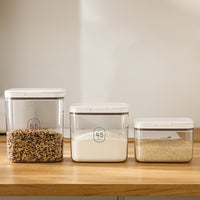 Eco-Friendly Plastic Food Containers One-Click Lid Airtight Kitchen Canisters for Sugar Rice Grain Storage