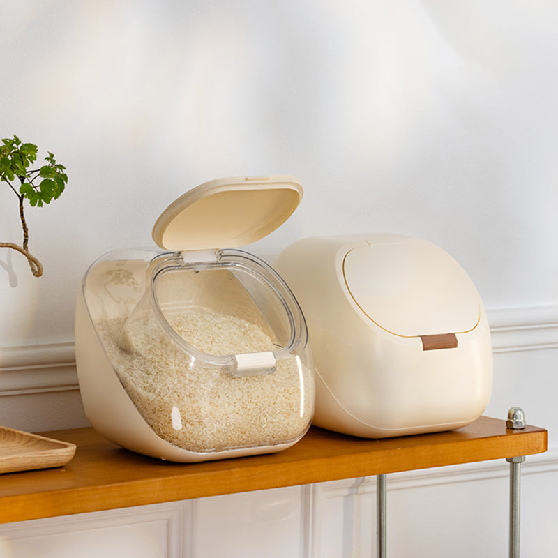 Large Capacity Clear Plastic Rice Grain sugar box Moisture-Proof Sealed Food Storage Container