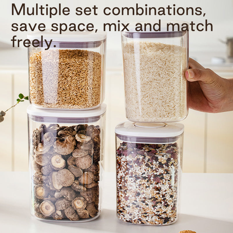 Airtight Glass Food Storage Bottle with Lid Sealed Grains Nuts and Kitchen Food Storage Box Container