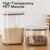 Modern Design Large Clear Airtight Plastic Food Storage Container Flour Rice grain Dispenser Kitchen Organizer with Lids