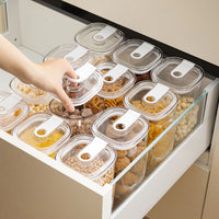 Pop-Top Plastic Airtight Food Storage Container Jar with Lids Kitchen Pantry Organizer Storage