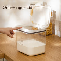 Eco-Friendly Plastic Food Containers One-Click Lid Airtight Kitchen Canisters for Sugar Rice Grain Storage