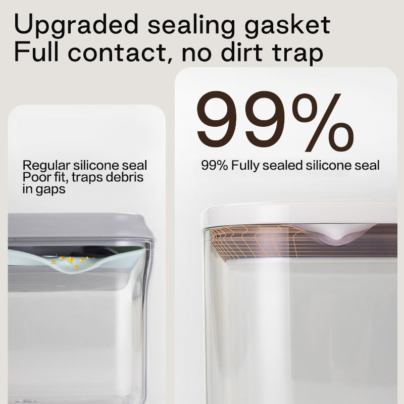 Pop up Plastic Airtight Leakage Proof Vacuum food Storage Jar