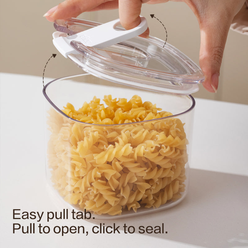 Pop-Top Plastic Airtight Food Storage Container Jar with Lids Kitchen Pantry Organizer Storage