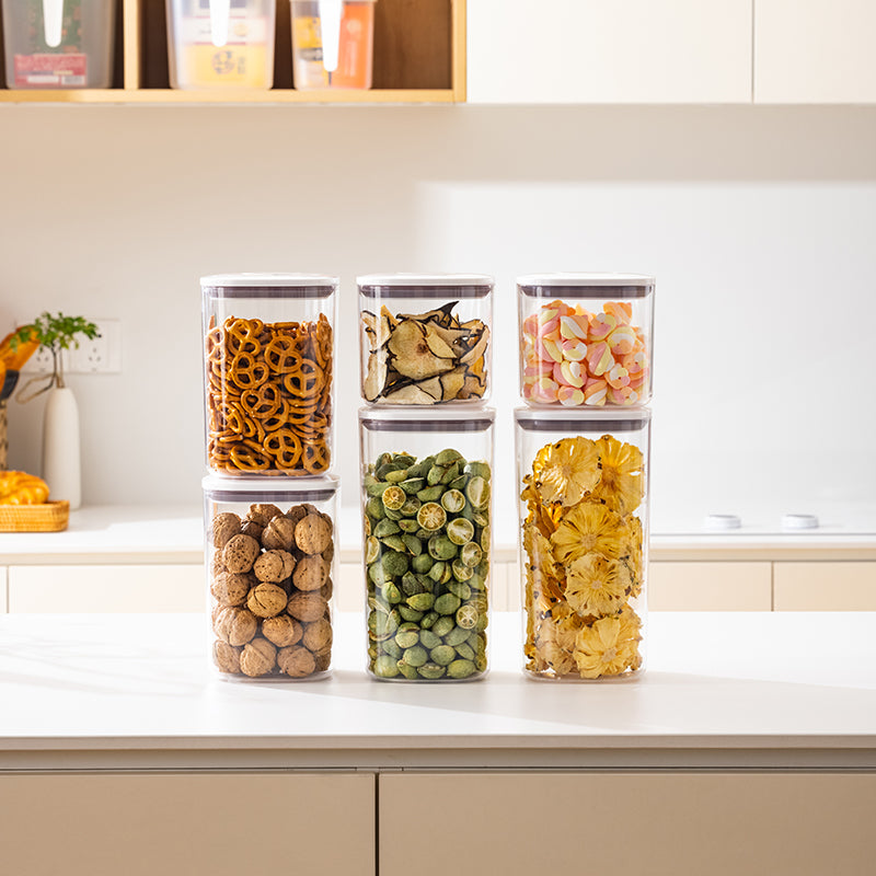 Pop up Plastic Airtight Leakage Proof Vacuum food Storage Jar