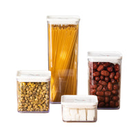 Nut Coffee Beans Food Storage Set Lids Cover Stackable Air-Tight Clear Kitchen Organizer Jar Sealed Crisper Snack Cookie