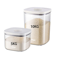 Modern Design Large Clear Airtight Plastic Food Storage Container Flour Rice grain Dispenser Kitchen Organizer with Lids