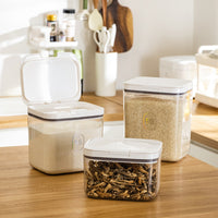 Eco-Friendly Plastic Food Containers One-Click Lid Airtight Kitchen Canisters for Sugar Rice Grain Storage