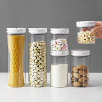 Modern Plastic Airtight Kitchen Food Nut Sealed Jar Storage Container