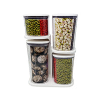 Pop-Top Container set of 4 with Stand ( transparent )