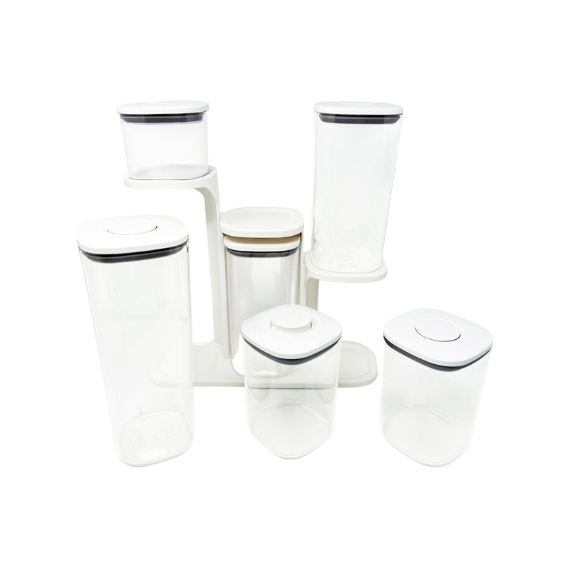 Pop-Top Container set of 6 with Stand